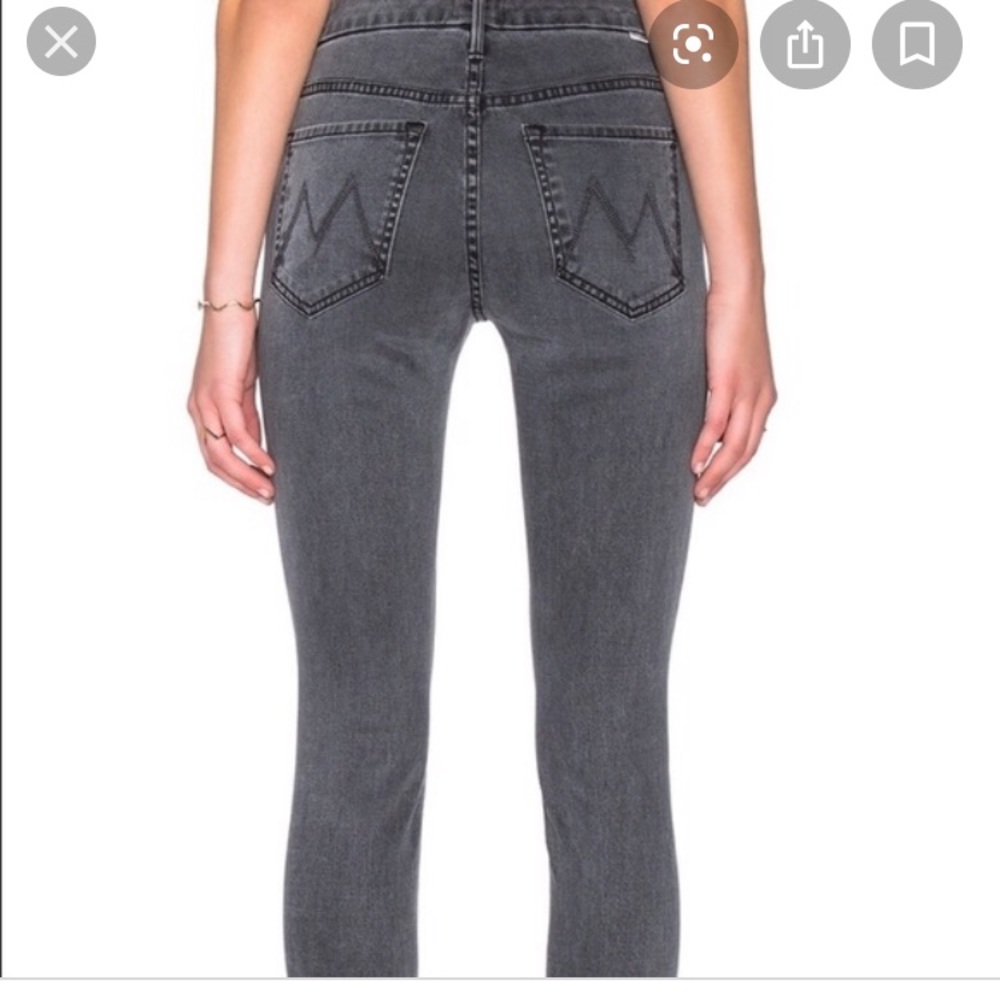 Skinny Grey Mother Denim Jeans sz 26
